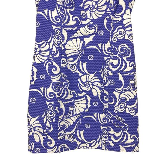 Lilly Pulitzer Lindy Dress Spectrum Blue Tide Pools Size 6 Beach SeaShell Resort - Picture 4 of 13